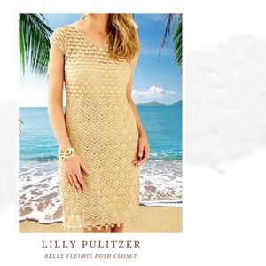 NWT Lilly Pulitzer Paley Knit Short Sleeve Sweater Dress With Tassle Hem